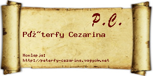 Péterfy Cezarina névjegykártya